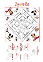 English Worksheet: Sports catcher with Mickey and Minnie