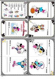 Sports Mini book with Minnie(b &W version included)