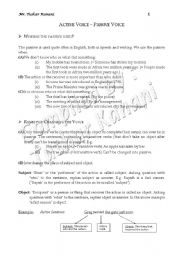 English Worksheet: Passive Voice (3 pages explanation + 6 pages exercises)