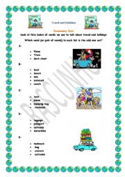 English worksheet: Holidays vocabulary!! Yupiii!!!