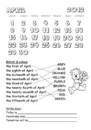 English Worksheet: ORDINAL NUMBERS (part2)