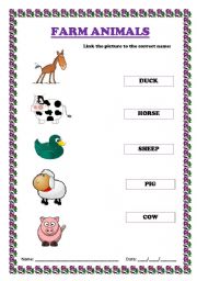 English Worksheet: Farm Animals