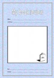 English worksheet: Book review worksheet