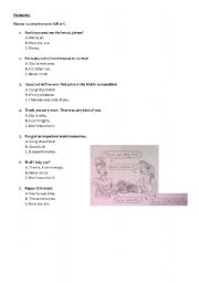 English Worksheet: Thanking - exercises