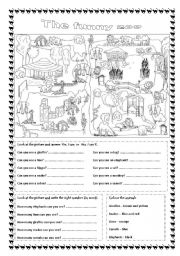 English Worksheet: The funny zoo (editable)