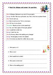 English Worksheet: dialogue