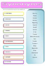 English Worksheet: Business Synonyms
