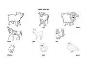 English Worksheet: farm animals