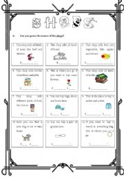 English Worksheet: SHOPS