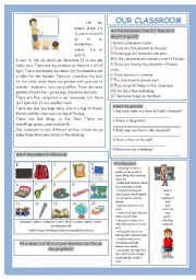English Worksheet: Our Classroom