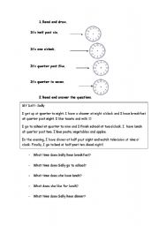 English Worksheet: Daily Routines Activities