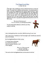 English worksheet: The Gingerbread Man