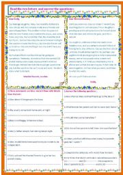 English Worksheet: worried parents