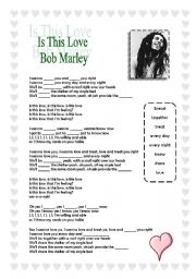 English Worksheet: Bob Marley - Is This Love