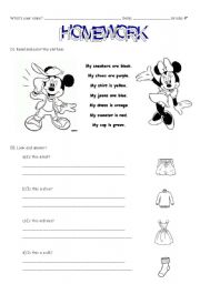 English Worksheet: Clothes