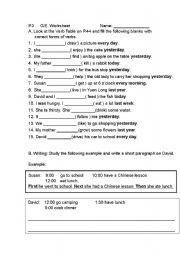 English Worksheet: Past Tense