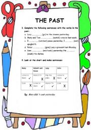 English Worksheet: The Simple Past