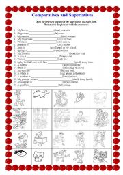 English Worksheet: Comparatives and Superlatives