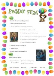 English Worksheet: Hop Easter Film Worksheet 1