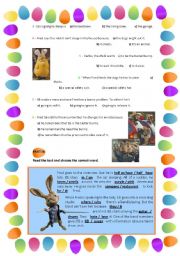 English Worksheet: Hop Easter Film Worksheet 2