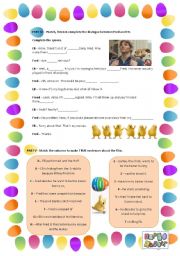 English Worksheet: Hop Easter Film Worksheet 3