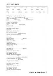 English worksheet: Love me back