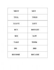 English worksheet: PAST SIMPLE DOMINOES