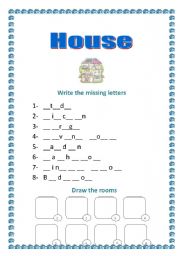 English worksheet: Its my House!!!