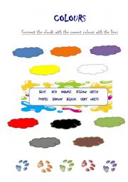 English Worksheet: colours