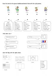 English Worksheet: Nationality and place of residence