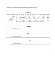 English Worksheet: Tippy Talks - Read and Complete