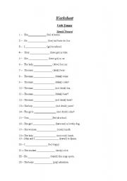 English Worksheet: Simple Present