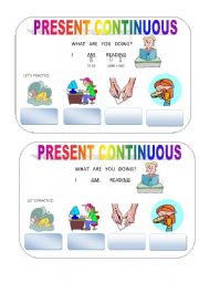 English Worksheet: PRESENT CONTINUOUS