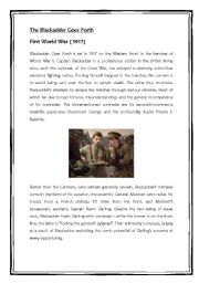 English worksheet: The Blackadder Goes Forth. Episode 1