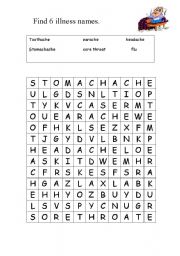 English Worksheet: health problems
