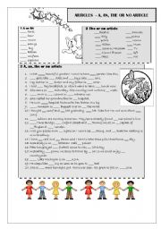 English Worksheet: ARTICLES