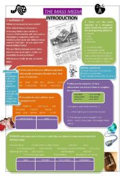 English Worksheet: THE MASS MEDIA 1/10 - Introduction (Vocabulary)