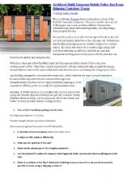 English Worksheet: Reading comp.:What to do with a shipping container
