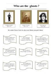English Worksheet: who are the ghosts ?