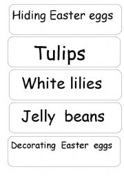 English Worksheet: Easter FLASH CARDS- SET 2 of 3