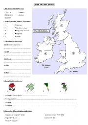 English Worksheet: The British Isles