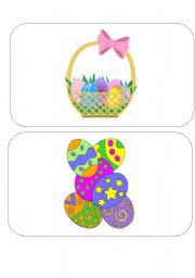 English Worksheet: Easter FLASH CARDS- SET 3 of 4