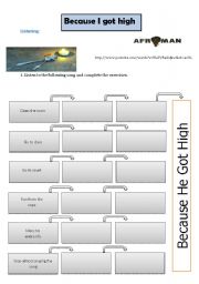 English Worksheet: alcohol, drugs and rock n roll