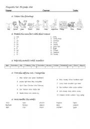 English Worksheet: Vocabulary revision test