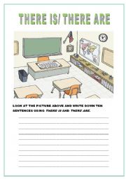 English Worksheet: There is/ There are 