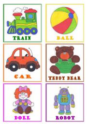 English Worksheet: Toys flashcards