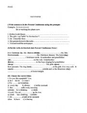 English Worksheet: present continuous worksheet