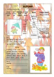 English Worksheet: SEASONS (part 3/4)