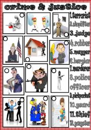 English Worksheet: crime and justice