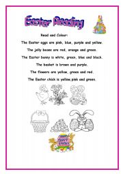 English Worksheet: Its Easter time!Reading